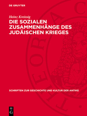 cover image of Die sozialen Zusammenhänge des Judäischen Krieges
